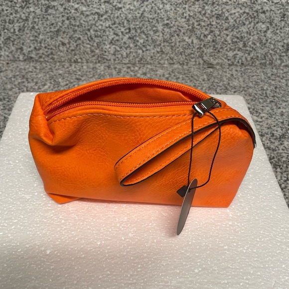 NWT “K•Carroll Orange Vegan Leather ZipUp Wristlet - Picture 10 of 12